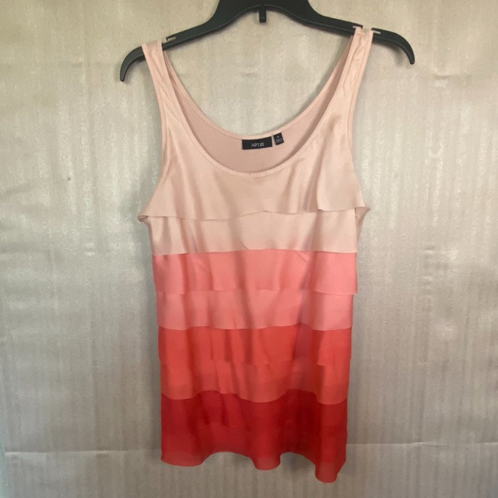 Apt. 9 Pink Ombre Tiered Ruffle Tank